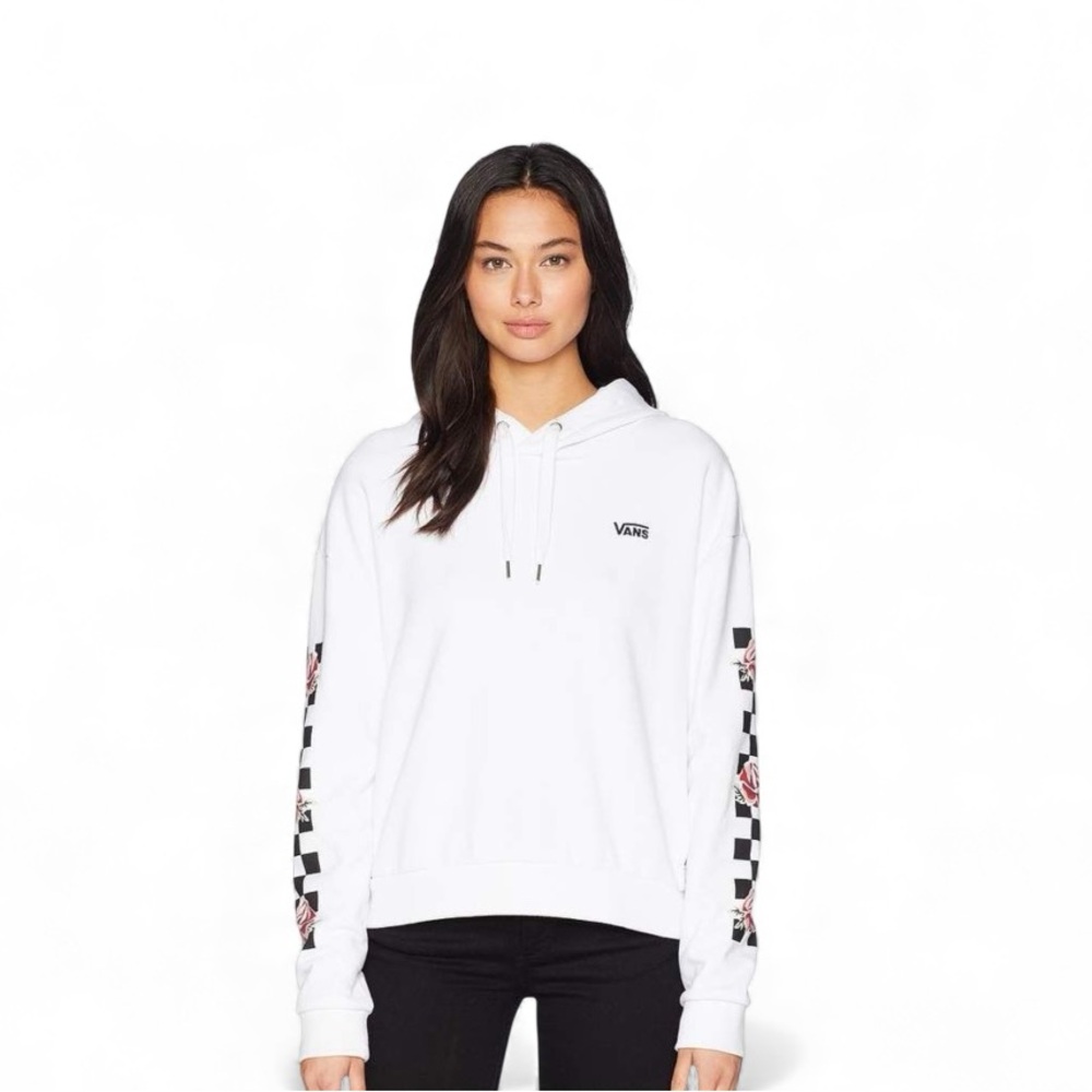 Vans skateboard normcore hoodie sweatshirt cotton  white casual comfy size small